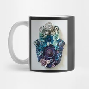 Printed Paper quilling Art. Handmade hamsa. Jewish art Mug